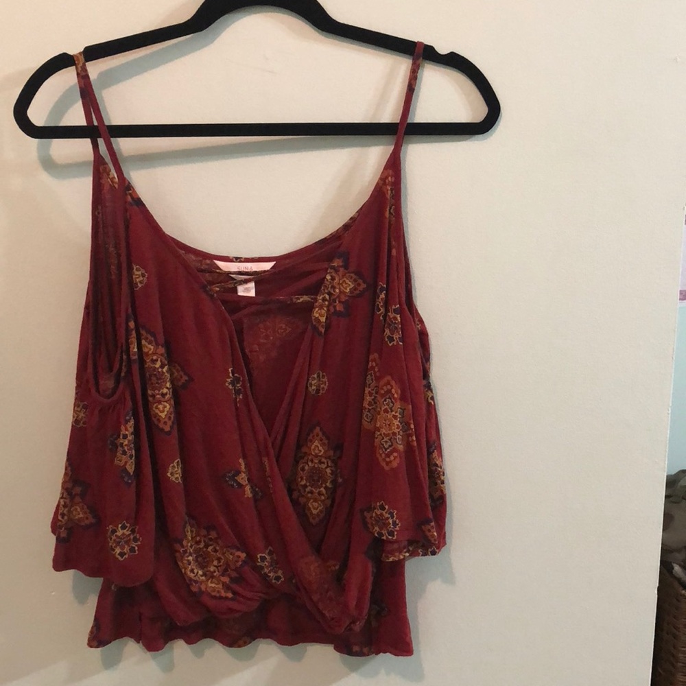 Off the shoulder floral top